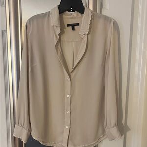 Banana Republic Cream Button-Up Blouse